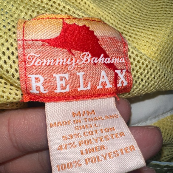 Tommy Bahama Relax men’s Green White Blue Mesh Lined Swim Trunks Size Medium EUC - Picture 7 of 8